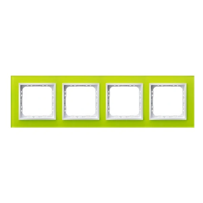 IMPRESJA Quadruple frame imonka glass + white frame