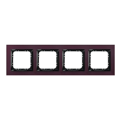 IMPRESJA Quadruple frame plum glass + black frame