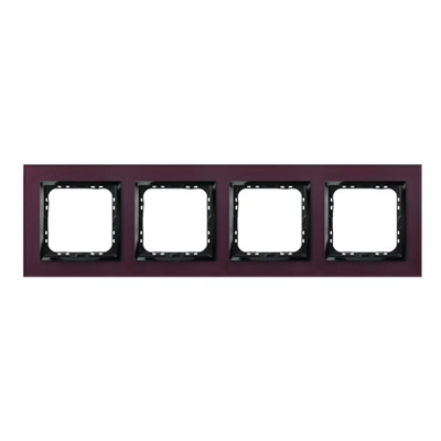 IMPRESJA Quadruple frame plum glass + black frame