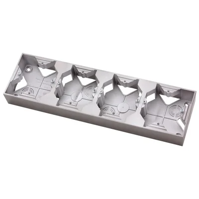 IMPRESJA Quadruple wall-mounted titanium junction box