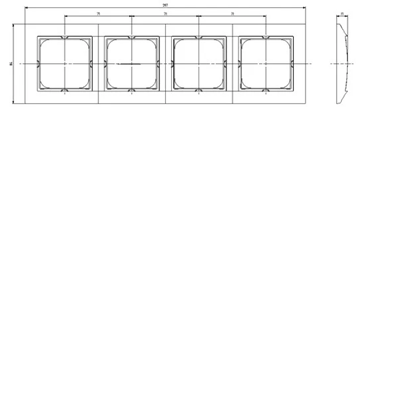 IMPRESJA Quadruple white frame