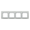 IMPRESJA Quadruple white glass frame + white frame