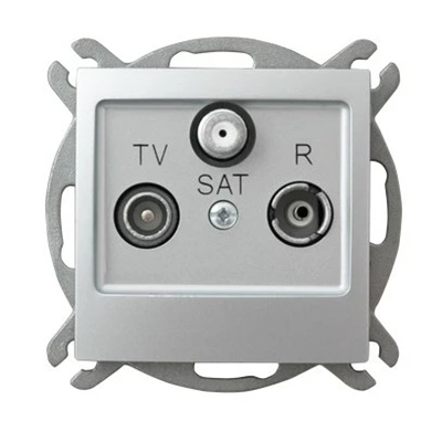 IMPRESJA RTV-SAT socket silver