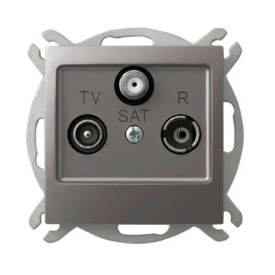 IMPRESJA RTV-SAT socket, titanium