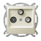 IMPRESJA RTV-SAT socket with two SAT ecru outputs