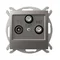 IMPRESJA RTV-SAT socket with two SAT outputs titanium