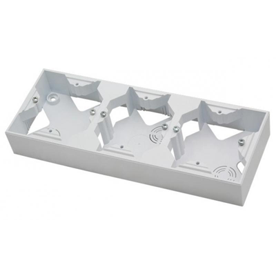 IMPRESJA Silver wall-mounted triple junction box