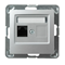 IMPRESJA Single computer socket, cat. 5e, silver