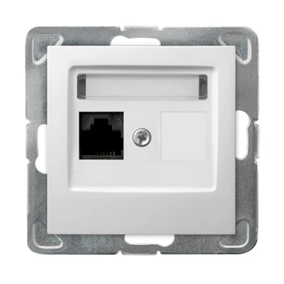 IMPRESJA Single computer socket, cat. 5e white