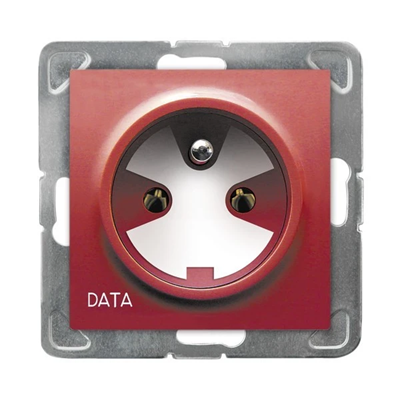 IMPRESJA Single earthed DATA socket outlet with an authorization key