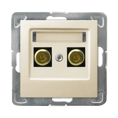 IMPRESJA Single ecru loudspeaker socket