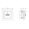 IMPRESJA Single ecru loudspeaker socket