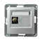 IMPRESJA Single equipotential socket IMPRESJA silver
