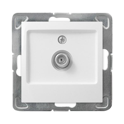 IMPRESJA Single F-type antenna socket, white