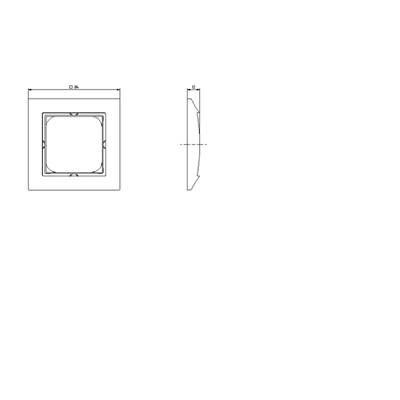 IMPRESJA Single frame for IP44 ecru switches