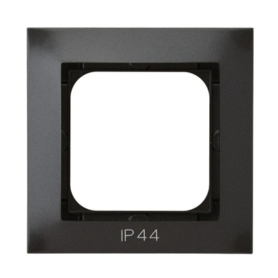 IMPRESJA Single frame for IP44 switches, anthracite