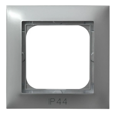 IMPRESJA Single frame for IP44 switches, silver