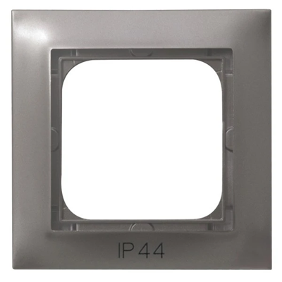 IMPRESJA Single frame for IP44 titanium switches