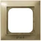 IMPRESJA Single frame for switches IP44 golden metallic