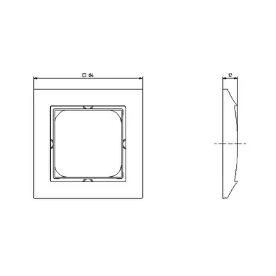 IMPRESJA Single frame for switches IP44 golden metallic