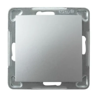 IMPRESJA Single-pole silver switch, without frame