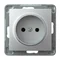 IMPRESJA Single silver socket
