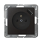 IMPRESJA Single socket outlet with earthing and shutters for current paths with USB charger anthracite