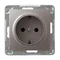 IMPRESJA Single socket with earthing schko titanium