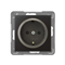 IMPRESJA Single socket with earthing schuko anthracite