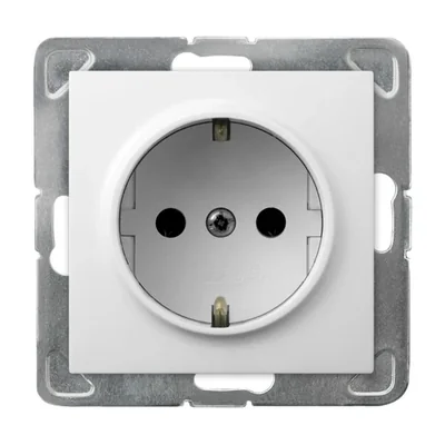 IMPRESJA Single socket with earthing schuko white