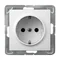 IMPRESJA Single socket with earthing schuko white
