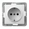 IMPRESJA Single socket with earthing schuko white