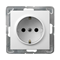 IMPRESJA Single socket with earthing schuko white