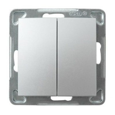 IMPRESJA Stair switch + single-pole silver