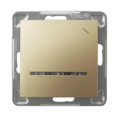 IMPRESJA Stair switch with backlight gold metallic, no frame