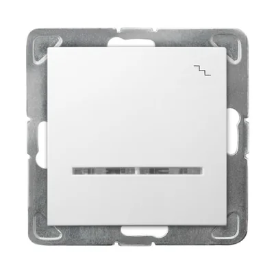 IMPRESJA Stair switch with backlight white, without frame