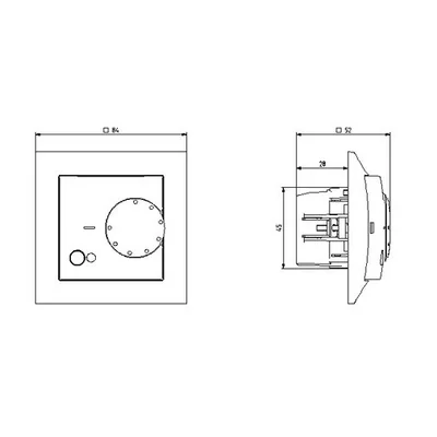 IMPRESJA Temperature regulator white, without a frame
