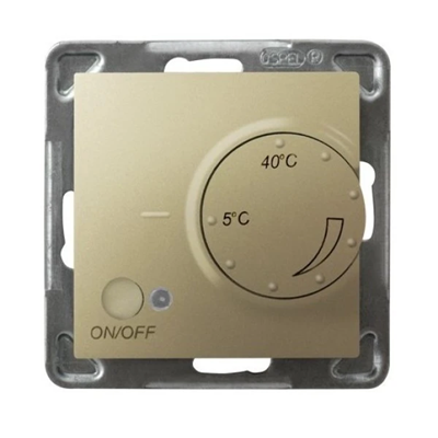 IMPRESJA Temperature regulator with an outdoor sensor golden metallic