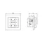 IMPRESJA Triple EURO socket golden metallic