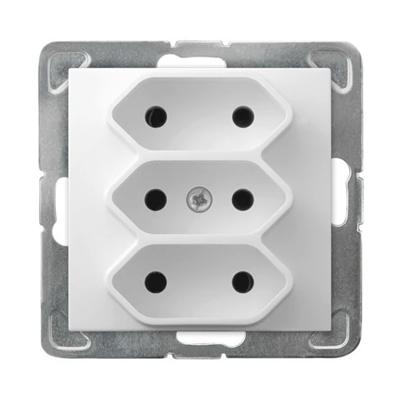 IMPRESJA Triple EURO socket white