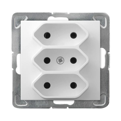 IMPRESJA Triple EURO socket white