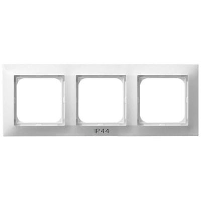 IMPRESJA Triple frame for IP44 switches, white