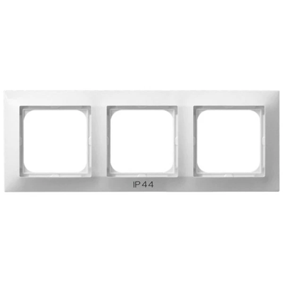 IMPRESJA Triple frame for IP44 switches, white