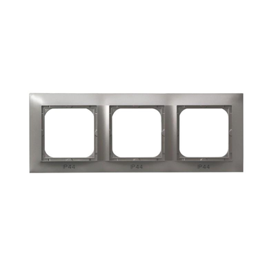 IMPRESJA Triple frame for IP44 titanium switches