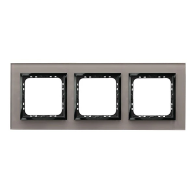 IMPRESJA Triple frame gray glass + black frame