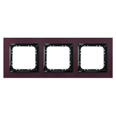 IMPRESJA Triple frame plum glass + black frame