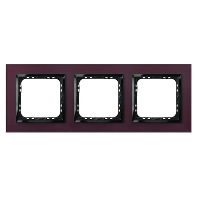 IMPRESJA Triple frame plum glass + black frame