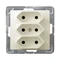 IMPRESJA Triple socket EURO ecru