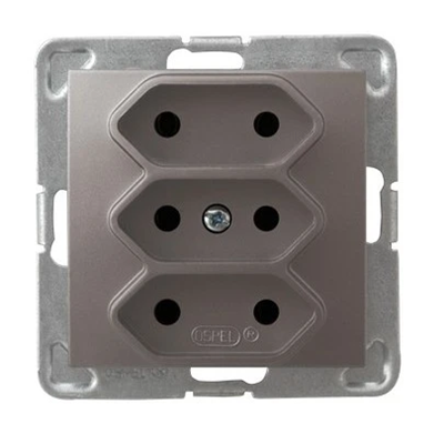 IMPRESJA Triple socket EURO titanium
