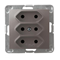 IMPRESJA Triple socket EURO titanium